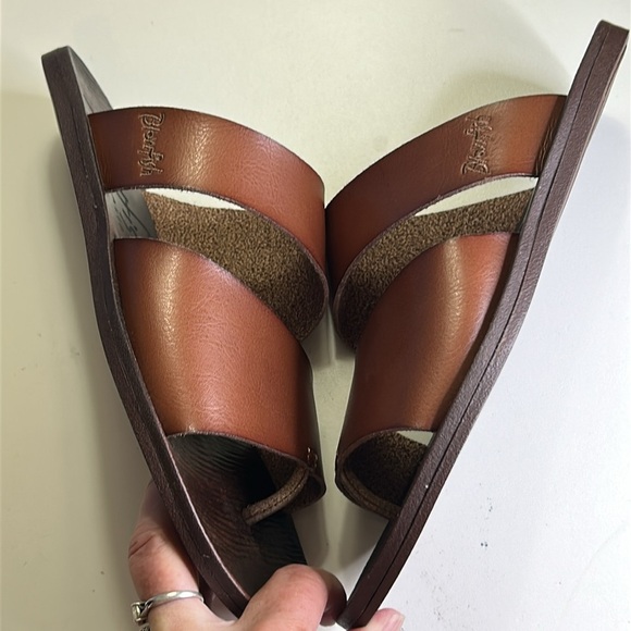 BLOWFISH MALIBU BROWN DOUBLE TOE STRAP SANDAL SIZE 8 - Picture 4 of 9